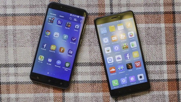 Xiaomi redmi note 4 và zenfone 3 max