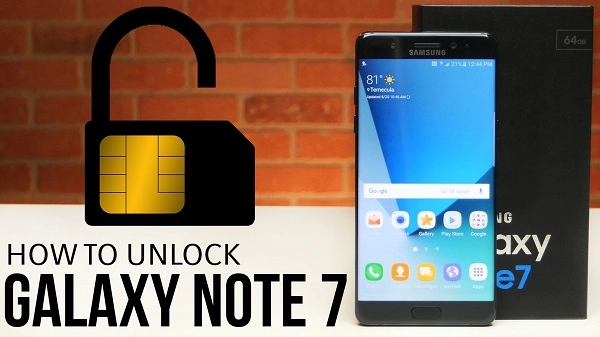 Unlock samsung note 7