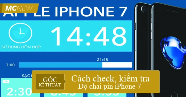 check, kiểm tra độ chai pin iPhone 7