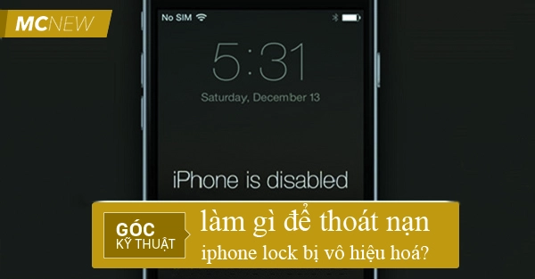 iPhone lock bị vô hiệu hóa