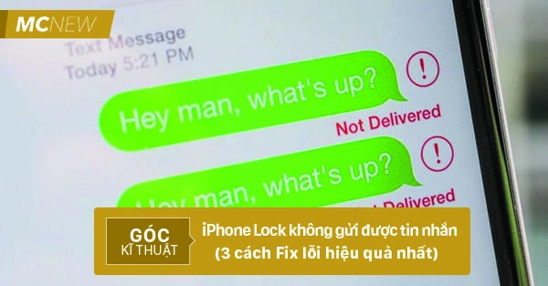 iPhone Lock không gửi được tin nhắn