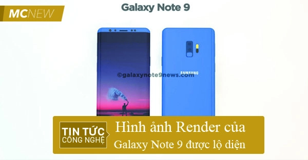 Render của Galaxy Note 9