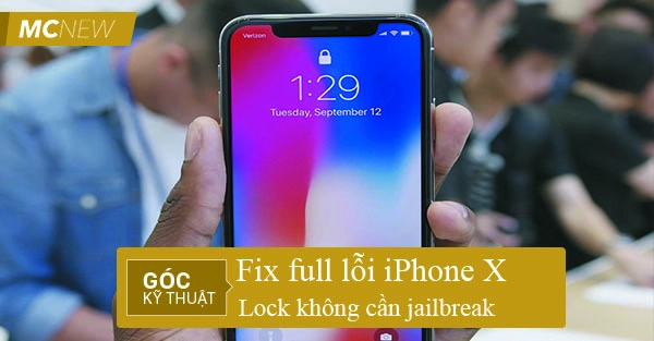 Fix full lỗi iPhone X lock nhật, mỹ
