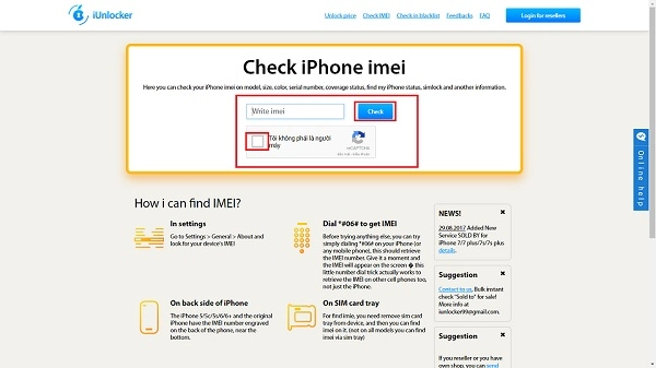Kiểm tra check iMei iPhone 6s plus lock hay quốc tế