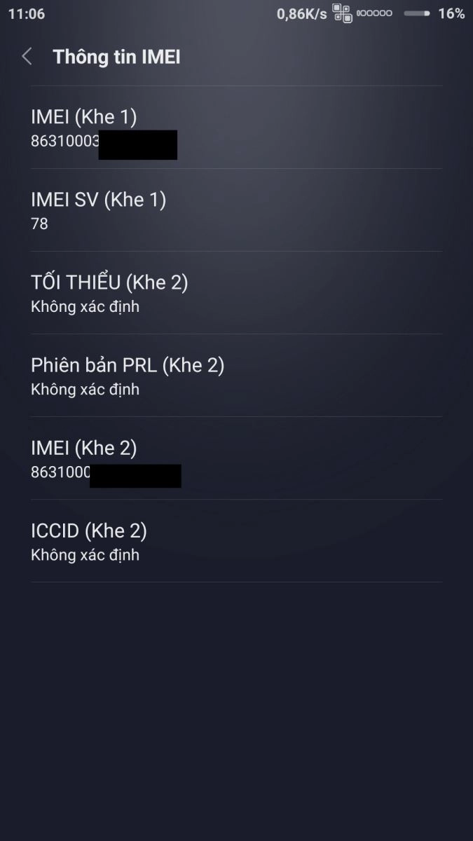 Cach check IMEI Xiaomi Mi 8