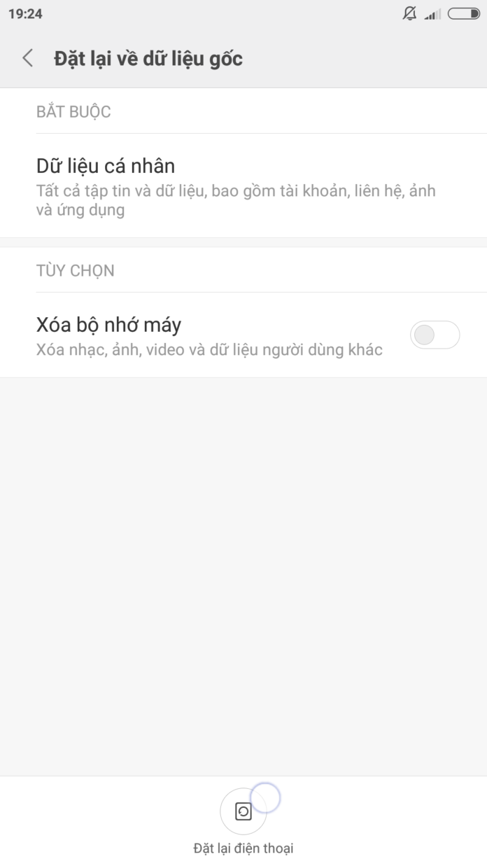 Cách reset Redmi Note 7 Pro nhanh và chính xác