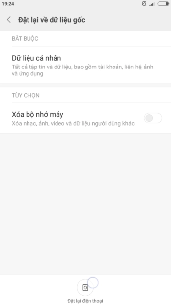 Cách factory reset chính xác cho Redmi K20 Pro