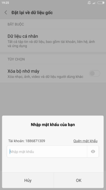 Cách factory reset chính xác cho Redmi K20 Pro