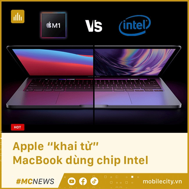 Apple khai tử Macbook chip Intel