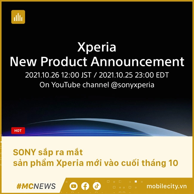 Sony sắp ra mắt sản phẩm Xperia mới vào cuối tháng 10