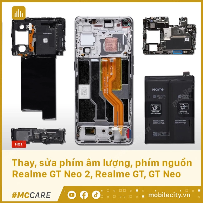 Thay, sửa phím âm lượng, phím nguồn Realme GT Neo 2, Realme GT, GT Neo