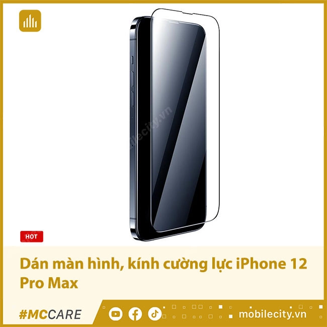 Dán màn hình, kính cường lực iPhone 12 Pro Max