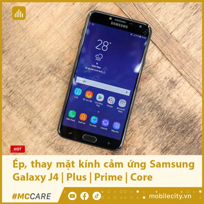 # Ép, thay mặt kính Samsung Galaxy J4