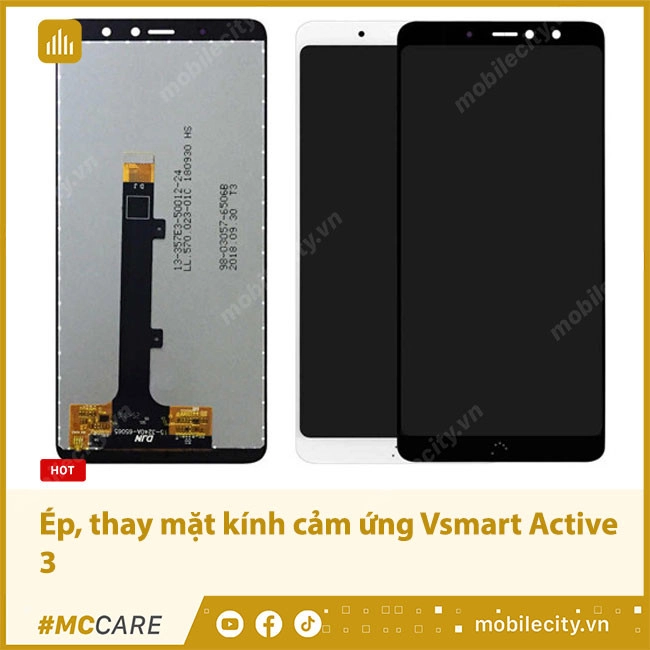 Ép, thay mặt kính cảm ứng Vsmart Active 3