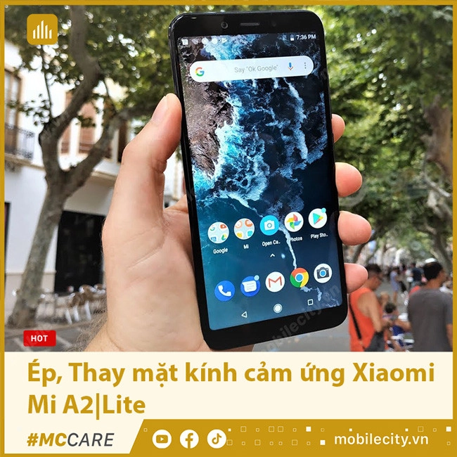 Ép, Thay mặt kính cảm ứng Xiaomi Mi A2|Lite