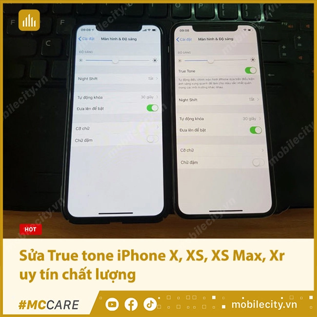 Dịch vụ sửa, fix True Tone iPhone X