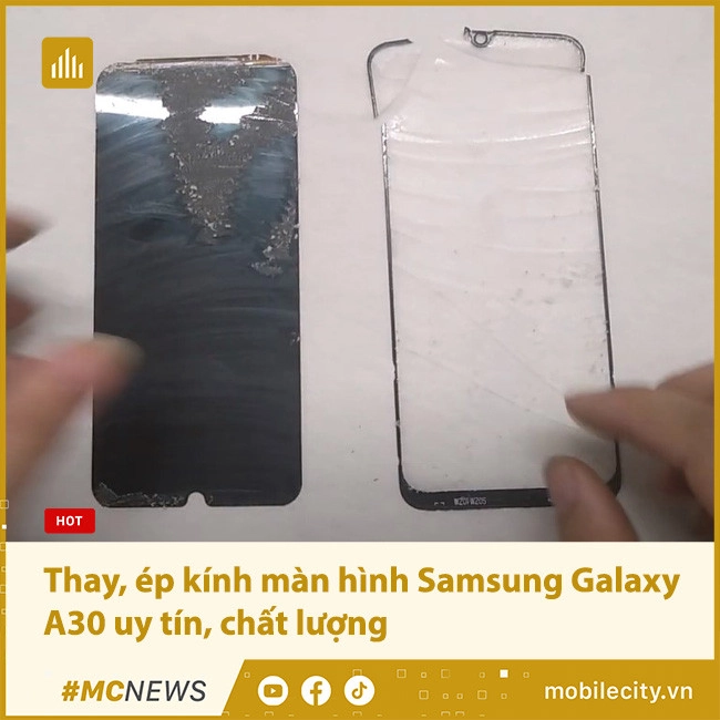 Ép, thay mặt kính Samsung Galaxy A30