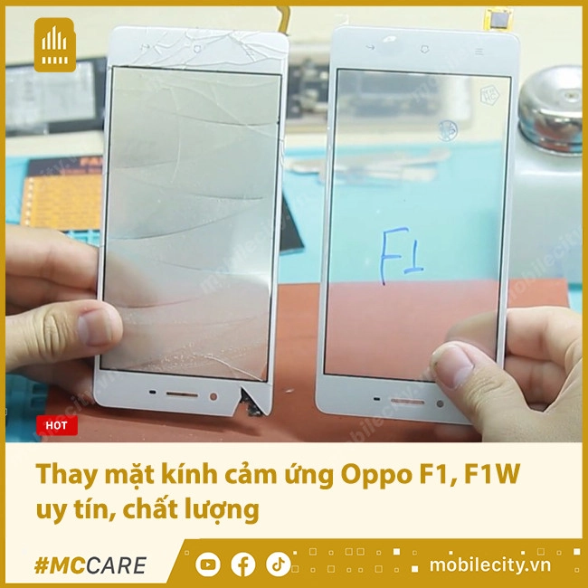 Thay mặt kính cảm ứng Oppo F1 (F1W)