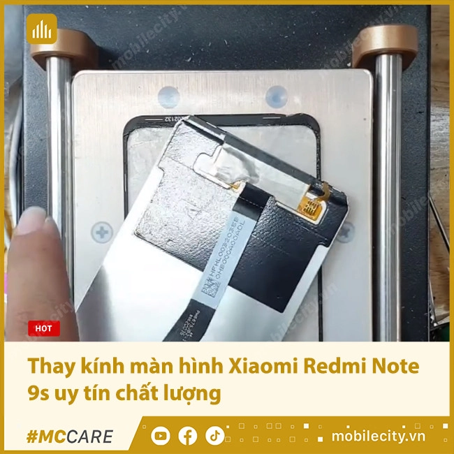 Thay mặt kính Xiaomi Redmi Note 9s