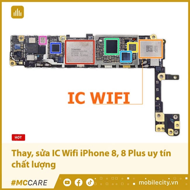 Thay, sửa IC Wifi iPhone 8, 8 Plus