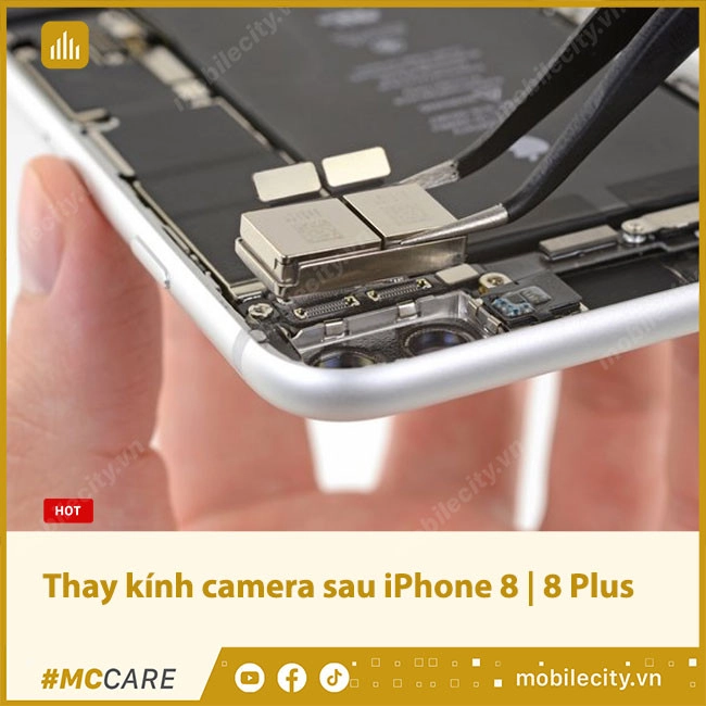 Bảng giá thay kính camera sau iPhone 8