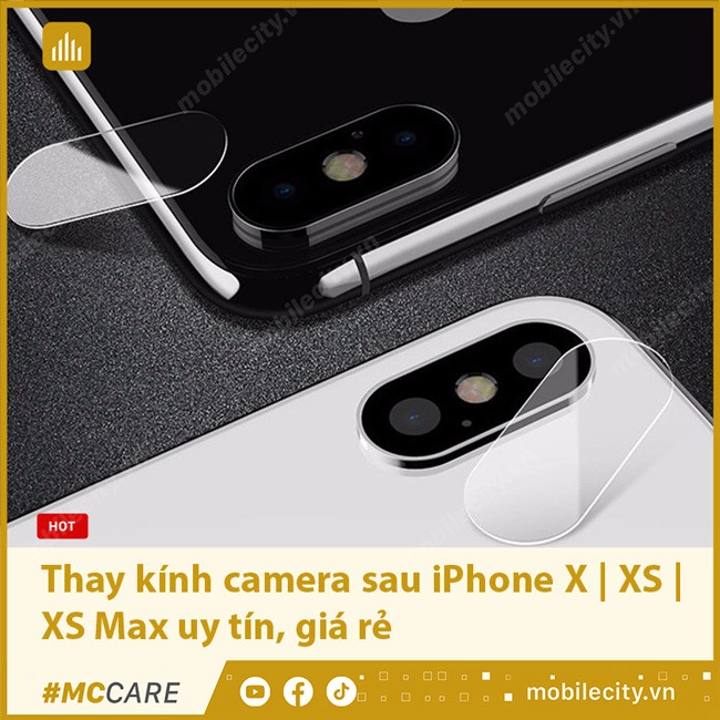 Thay kính camera sau iPhone X | XS | XS Max