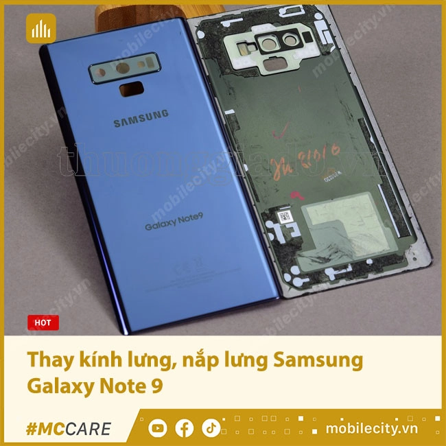 Thay kính lưng, nắp lưng Samsung Galaxy Note 9