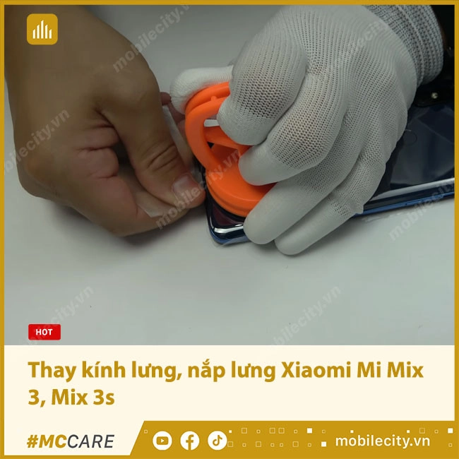 Thay kính lưng, nắp lưng Xiaomi Mi Mix 3, Mix 3s