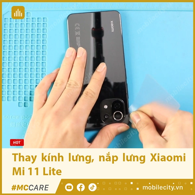 Thay kính lưng, nắp lưng Xiaomi Mi 11 Lite