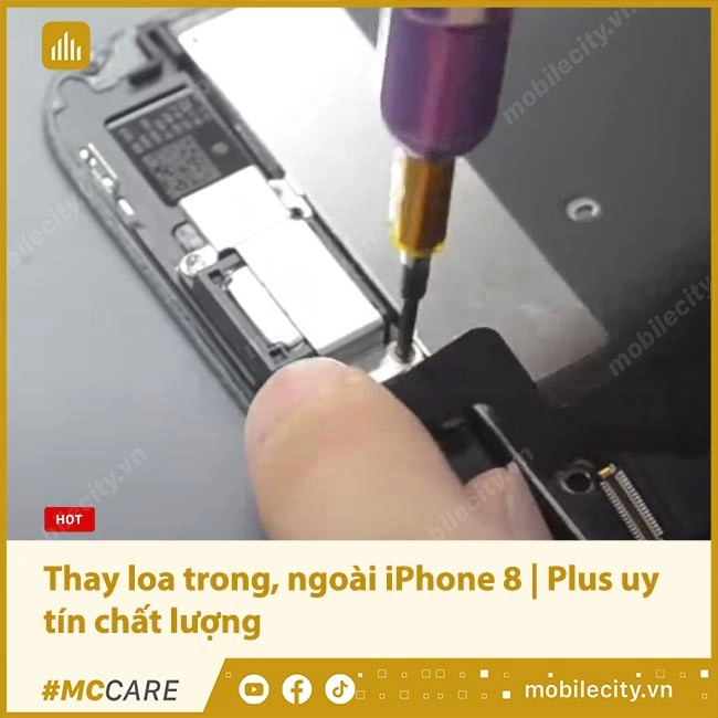 Thay loa trong, ngoài iPhone 8 và 8 Plus chính hãng, giá rẻ