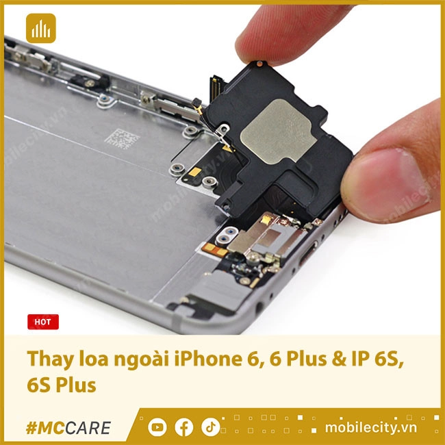 Thay loa ngoài iPhone 6, 6 Plus, 6S, 6S Plus chính hãng, giá rẻ