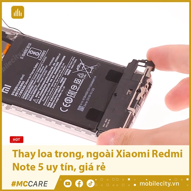 Thay loa trong, ngoài Xiaomi Note 5 Pro chính hãng, lấy ngay