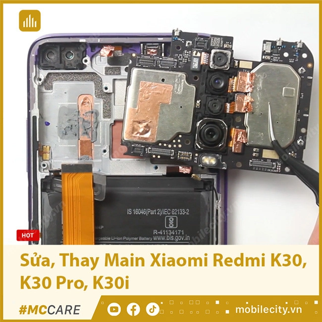 #1 Dịch vụ Sửa, Thay Main Xiaomi Redmi K30, K30 Pro uy tín, giá rẻ