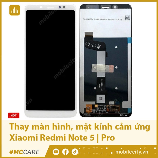 Thay màn hình, mặt kính cảm ứng Xiaomi Redmi Note 5 | Pro