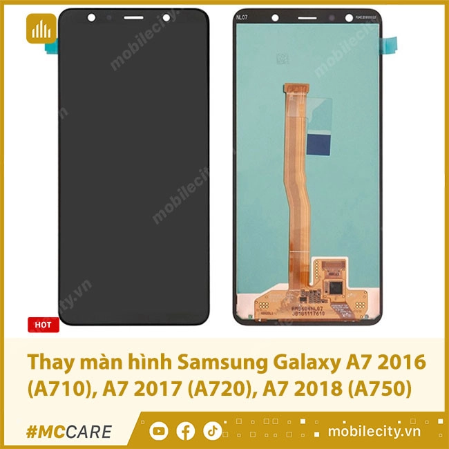 Thay Màn Hình Samsung Galaxy A7 2016 (A710), A7 2017 (A720), A7 2018 (A750)  Chính Hãng