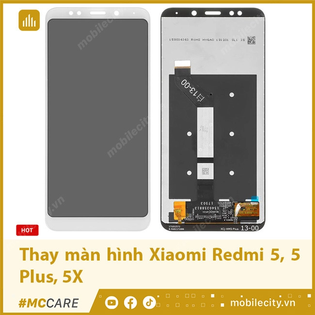 Thay màn hình Xiaomi Redmi 5, 5 Plus, 5X