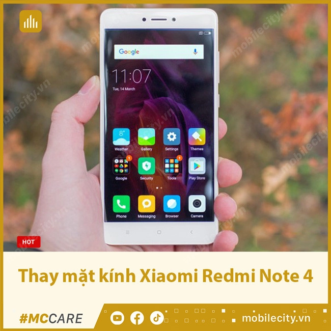 Thay mặt kính Xiaomi Redmi Note 4