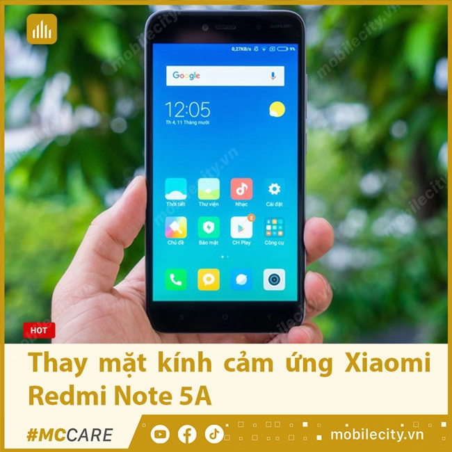 Thay mặt kính cảm ứng Xiaomi Redmi Note 5A