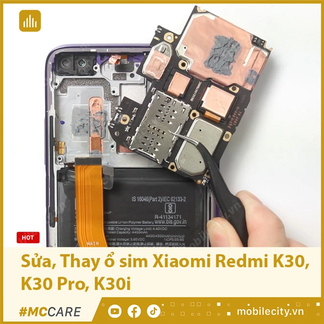 Sửa, Thay ổ sim Xiaomi Redmi K30, K30 Pro, K30i