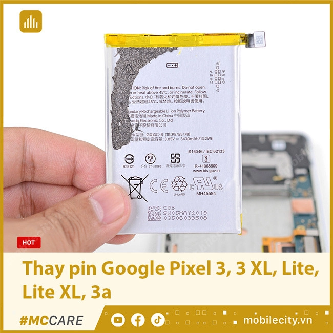 Thay pin Google Pixel 3, 3 XL, Lite, Lite XL, 3a