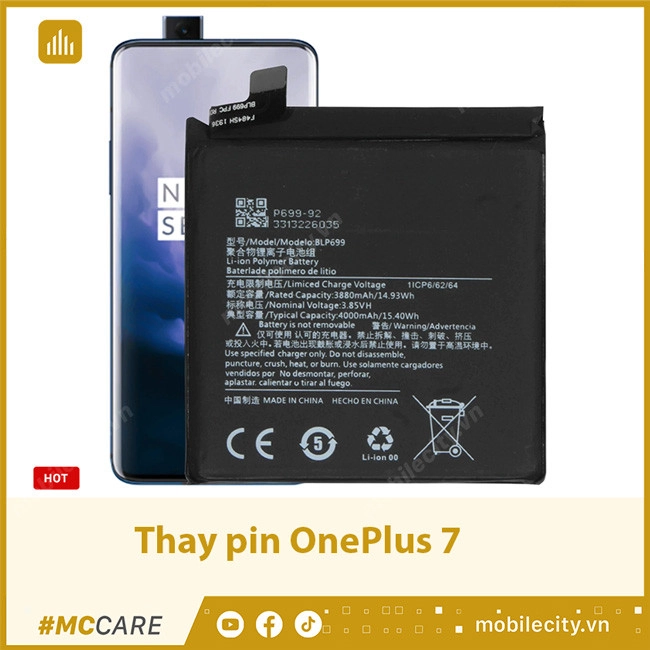 Thay pin OnePlus 7