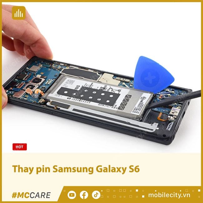 Thay pin Samsung S6 chính hãng giá rẻ tại Hà Nội và HCM