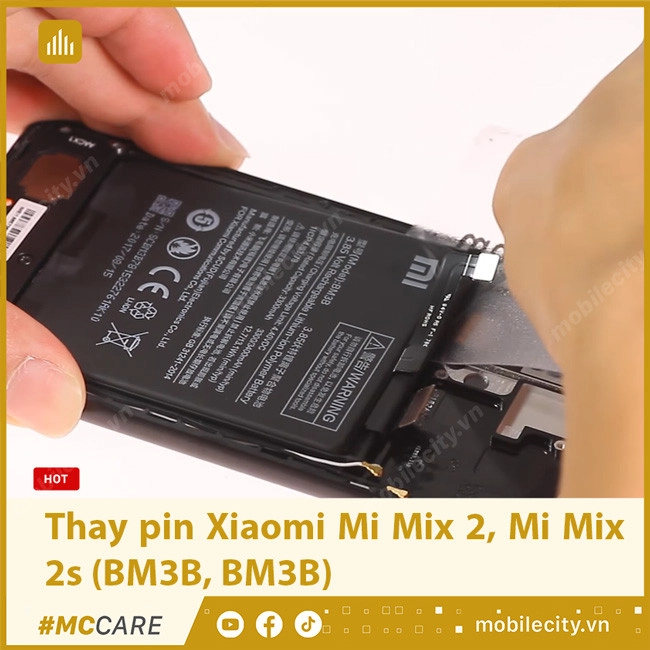 Thay pin Xiaomi Mi Mix 2, Mi Mix 2s giá rẻ tại Hà Nội, TPHCM