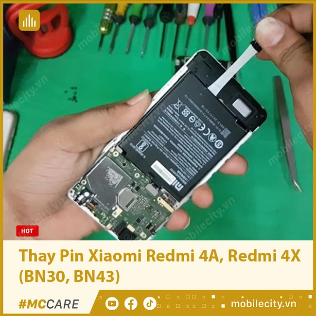 Thay Pin Xiaomi Redmi 4A, Redmi 4X (BN30, BN43)