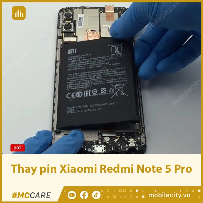 Thay pin Xiaomi Redmi Note 5 Pro