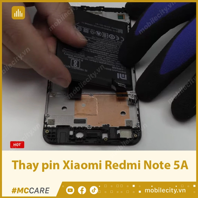 Thay pin Xiaomi Redmi Note 5A