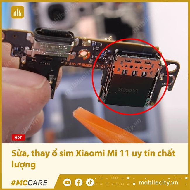 Sửa, thay ổ sim Xiaomi Mi 11