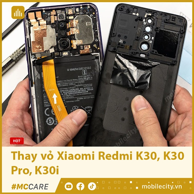 Thay vỏ Xiaomi Redmi K30, K30 Pro, K30i