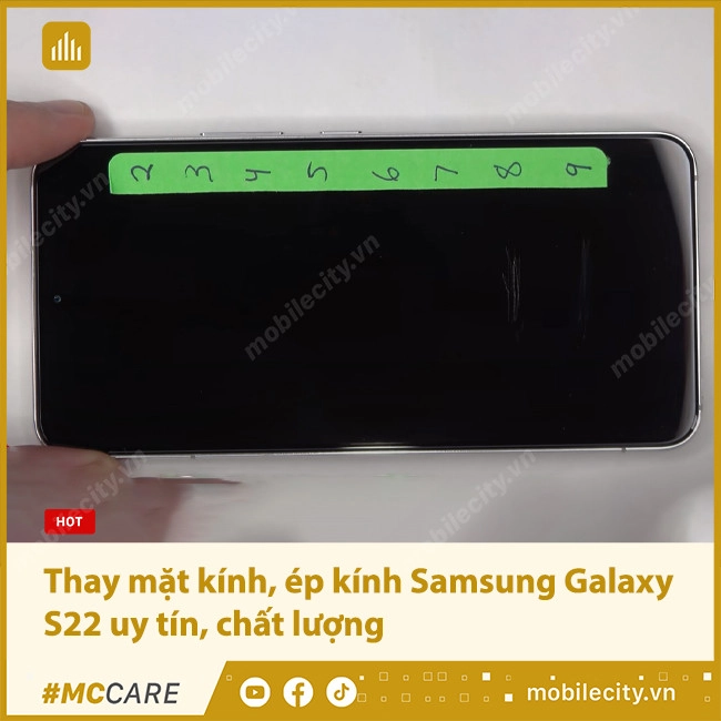 Thay mặt kính, ép kính Samsung Galaxy S22