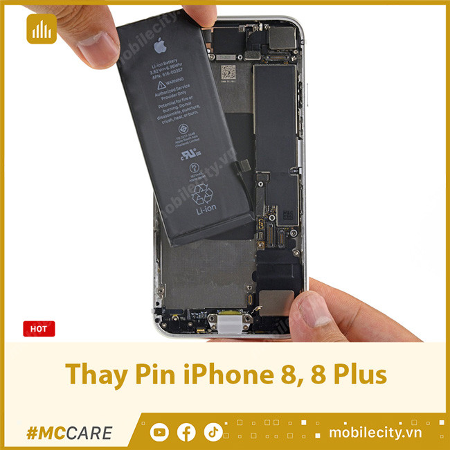 Cập nhật bảng giá thay pin iPhone 8, 8 Plus mới nhất hiện nay